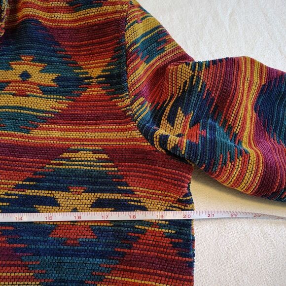 Vtg Southwest Blazer Jacket Alfred Dunner Western Woven Aztec Textured Size 14 - Picture 8 of 8
